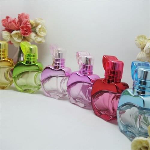 Hight Quality 50pcs 15ML Colorful Apple Spray Perfume Bottle Glass Perfume Bottle Supplier Art Glass Perfume Bottle