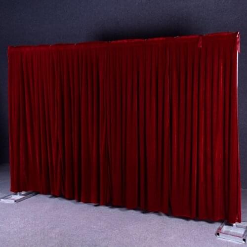 Flannel velvet none transparent wedding backdrop curtain drapes wedding supplies background for party event birthday stage decor