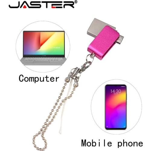 JASTER usb 2.0 pen drive 4gb 16gb flash drives pendrive 32 gb usb memory stick 64g OTG metal usb flash drive for Android phone