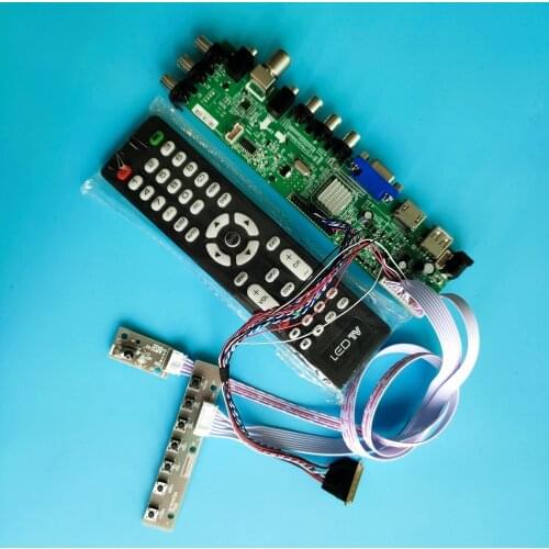 Kit For LP140WD2-TLD4 DVB-T DVB-T2 1600X900 Signal controller LED USB VGA TV 40pin HDMI AV board digital 14" remote Panel LCD