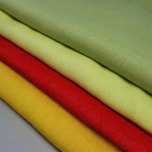 Metallic Dress Shiny Chiffon Crepe Fabric Light Soft Breathable DIY Sewing Craft Qualified