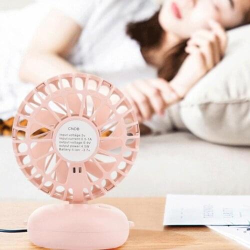 Fashion Mini Fan Folding Small Electric Fan Solid Color Low Noise Portable Mini Electric USB Charging Household Fan for Home Use