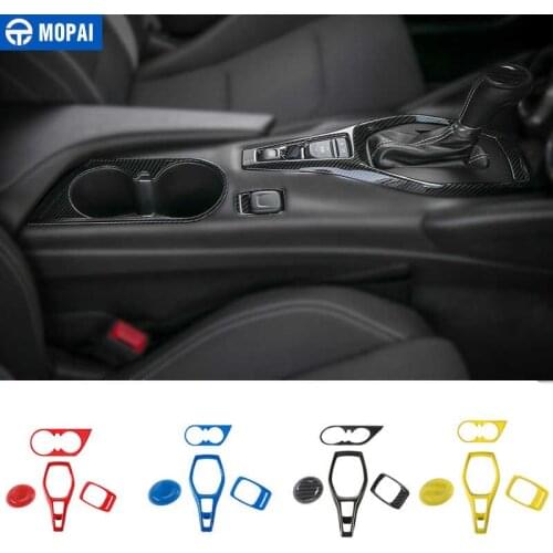 MOPAI Car Interior Gear Shift Panel Cigar Lighter Cup Holder Decoration Kit Cover Stickers for Chevrolet Camaro 2017 Accessories