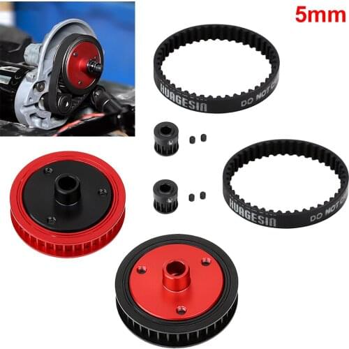 RCTOYFUN 1 Set RC Car Simulation Metal Belt Drive Gears 5.0mm Small Gear Aperture Kit For 1/10 RC Crawler Car Axial SCX10 90046