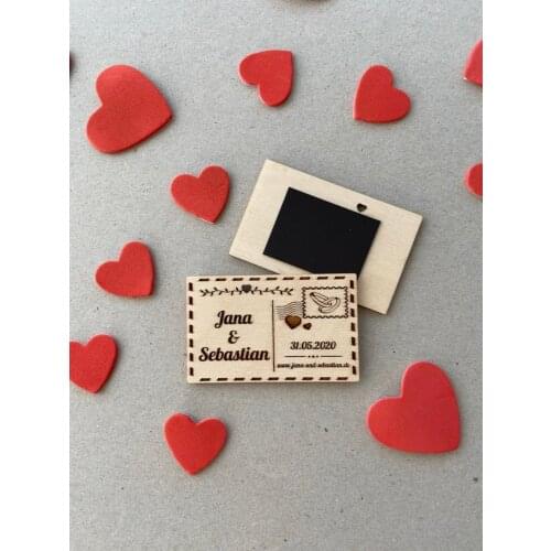 Customized personalized wedding laser wooden sign save the date magnet, custom wooden antique save date, party gifts