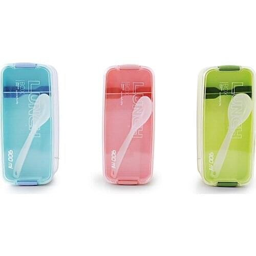 3 Compartment Food Container, Designed with Stackable , Bento Box Container Is Microwave , Lunch Tray with Lid, Divided Plate