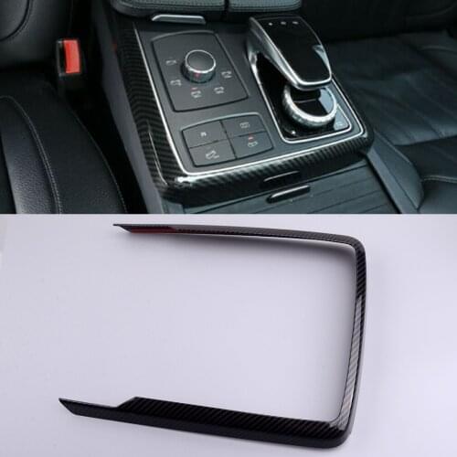 Plastic Carbon Fiber Style Central Control Mode Frame Cover Trim Fit for Benz GLE GLS ML GL Class W166 2013-2016 2017 2018 2019