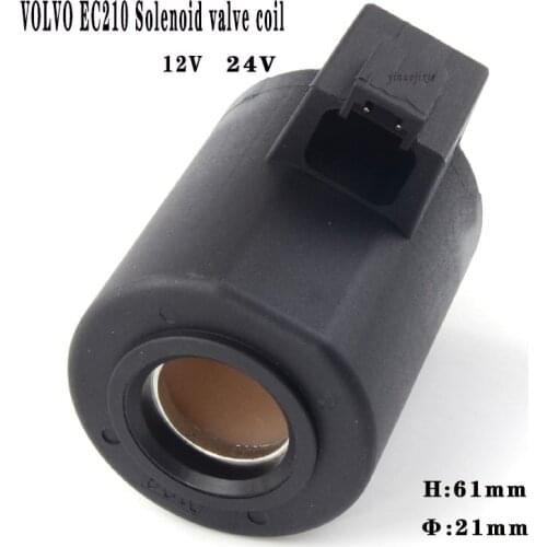 Applicable construction machinery excavator EC210B high-quality solenoid valve coil 12V 24V without power cord