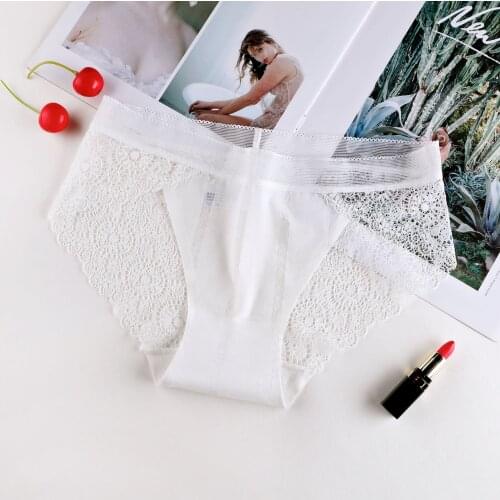 Sexy Women Lace Panties Lingerie Cute Underwear Transparent Briefs Low Waist For Female Comfort Women Intimates