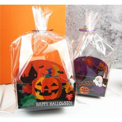Halloween cookies bag,Open Top Snack Packing Bag,candy bag, biscuit bag 30set/lot
