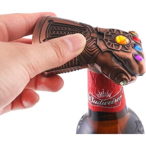 Creative Fist Beer Bottle Opener Infinity Thanos Gauntlet Glove Beer Bottle Opener Useful Soda Glass Cap Remover Gadgets