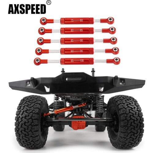 AXSPEED Universal Metal Adjustable Linkage Servo Steering Link Rod for Axial SCX10 II 90046 Wraith Traxxas TRX4 1/10 RC Car Part