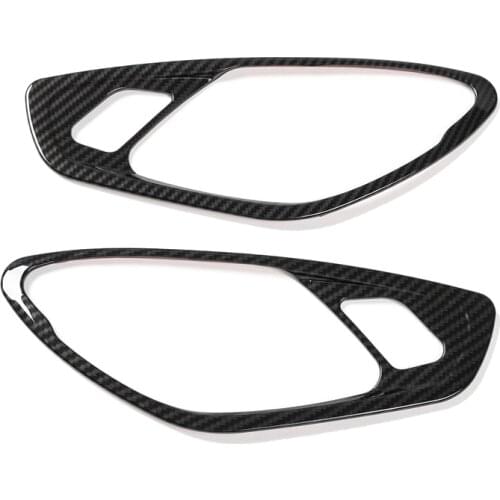 Carbon Fiber Inner Inside Door Handle Frame Cover Trim for Chevrolet Camaro 2017+ Decoration Accessories