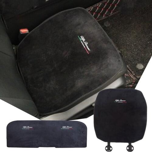 1pcs Car Soft Plush Seat Cushion Warm Winter Pad Mat Auto Interior For Alfa Romeo Giulia Giulietta Mito Stelvio 147 156 159 166
