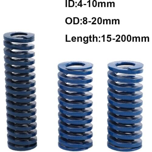 1Pcs Blue Light Load Spiral Stamping Spring Compression Compression Mould Spring OD8-20mm ID4-10mm