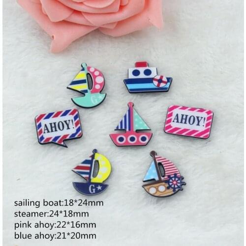 10pcs/lot DIY resin cabochons accessories planar resin boat mix