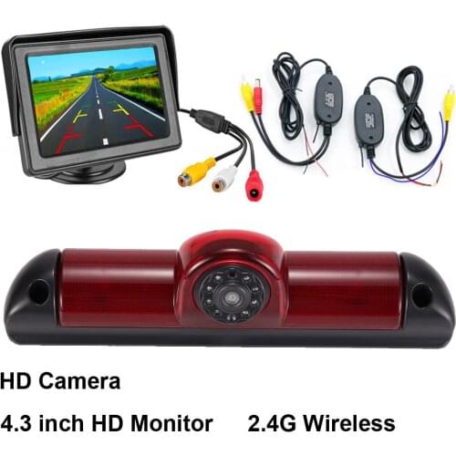 7 Inch Monitor +2.4G Wireless Brake light rear view back camera for Fiat Ducato X250 X290 Peugeot Boxter Citroen Jumper 2016 van