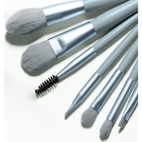 7Pcs Make-Up Kwasten Pro Groene Borstel Set Poeder Oogschaduw Blending Eyeliner Wimper Wenkbrauw Make Up Beauty Cosmestic borste