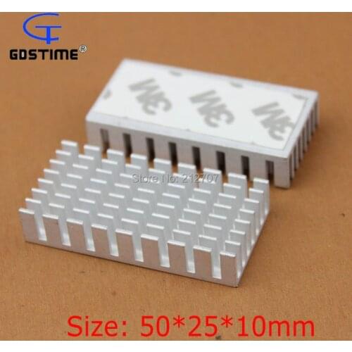 1 Pieces/lot Gdstime 50x25x10mm DIY Radiator Aluminum Heatsink Cooler