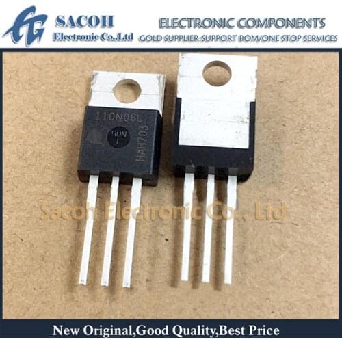Free Shipping 10Pcs IPP110N06LG IPB110N06LG 110N06L TO-220 76A 60V Power MOSFET