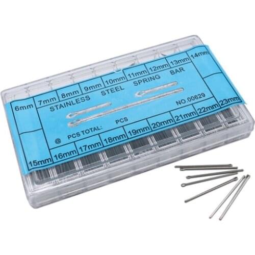 Free Shipping 360pcs 1.0mm Thick Assorted Stainless Steel Length Split Pins Boxset for Watch+1pc Free Cleaning Cloth