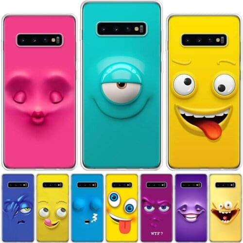 Hot Funny Face Yellow Soft Phone Case For Samsung Galaxy A51 A71 A50 A70 A80 A90 A01 A6 A7 A8 A9 A10 A11 A20 A21 A30 A40 A41 Plu