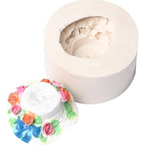 Ladies Straw Hat DIY Baking Fondant Tools Silicone Mold Handmade Soap