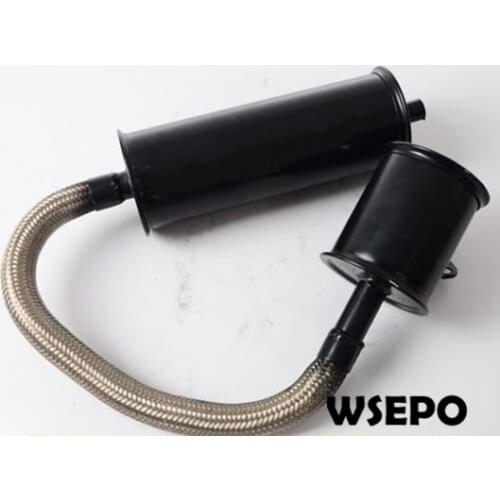 Dual Noise Reducer Type Muffler fits for 3KW/4KW/5KW DC Battery Charging Generator Applied for E-Tricycle,E-Car