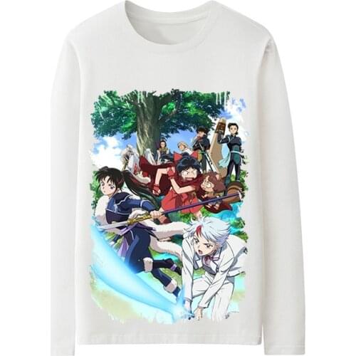 Yashahime Princess Half-Demon Cosplay T Shirt Inuyasha Moroha Higurashi Towa Cartoon T-Shirt Long Sleeves Casual Top Tee Costume