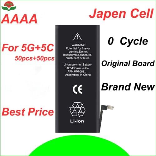 ISUN 100pcs/lot AAAA wholesale mixed 5G 5C 5S mobile battery for iPhone battery 5S 5C 5G battery replacement