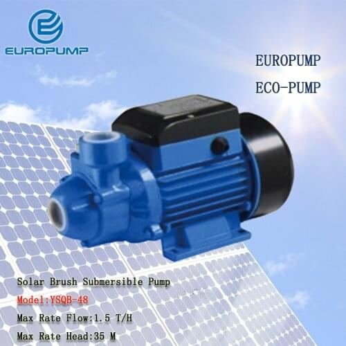 EUROPUMP MODEL(YSQB-48) Free Shipping 35m lift 48v DC 0.5hp Alibaba express china high flow solar centrifugal submersible pump