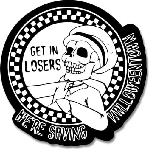 Fashion round simple letter skull heat transfer pattern Washable Applique on Clothes Heat Vinyl Ironing Stickers Decor