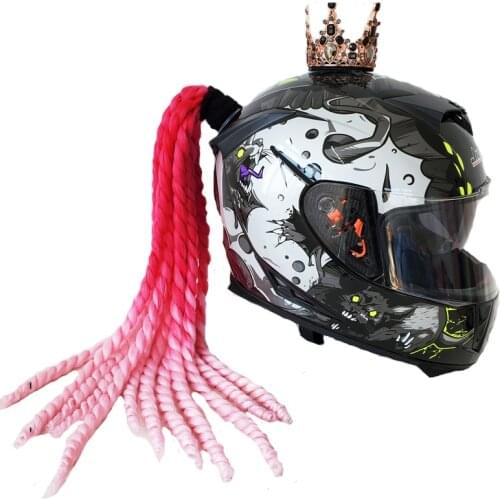 Retro Car Motorcycle Helmet Crown Rhinestone Motocross Full Face Off Road Helmet Deco Accessories Sticker Cosplay Car Styling
