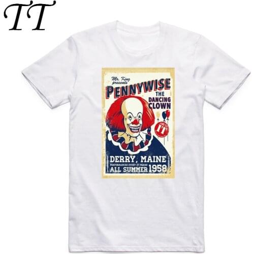 Asian Size Men And Women Printing The Dancing Clown Pennywise Fashion T-shirt Summer Casual O-Neck Short Sleeves T-shirt HCP4129