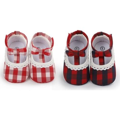 New Baby Shoes Baby Girls Spring Autumn Warm Plaid First Walkers Baby