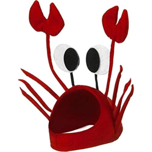 NEW Girls Crab Hat Kindergarten Boys Childrens Day Beanie Funny Cap Holiday Props Christmas Gifts