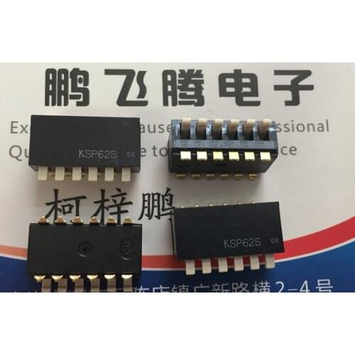 Original new 100% KSP62S dial switch 6 bit SMD 2.54MM spacing side dial coding key type