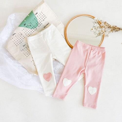 Koodykids 2021 Autumn Baby Girl Pants Autumn Baby Pink Pants Trousers Newborn Baby Girl Leggings Soft Cotton Baby Spring New