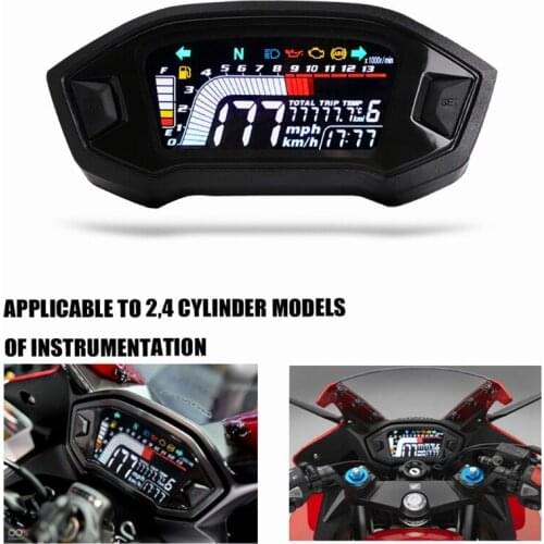 Adjustable Digtal DisplayThermometer Speedometer Universal Motorcycle Instrument Motorcycle Modification Tool A70F