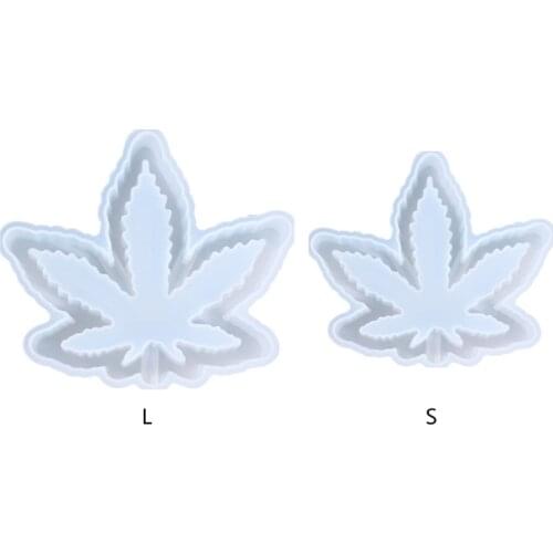 Crystal Epoxy Resin Mold Maple Leaf Ashtray Casting Silicone Mould DIY Crafts Soap Plaster Jewelry Making Tool