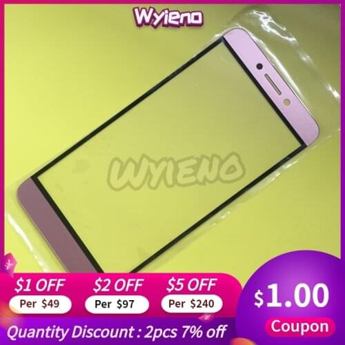 Wyieno Front Outer LCD Digitizer Sensor Glass Panel For LeTV LE2 x620 X526 X520 X527 Touch LCD Screen Glass lens with flex