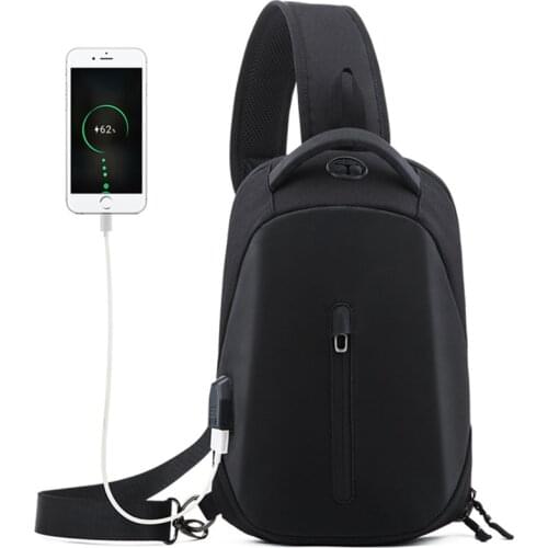 INFEYLAY 2021 New Chest Bag for USB charging Men Shoulder bag Casual Messenger Bags Male Waterproof Sporty Crossbody Bag Pack