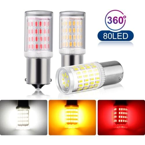 2Pcs 1156 BA15S P21W LED 1157 BAY15D P21/5W P21 5W LED Bulb R5W R10W Car Turn Signal Light Reserve Lamps Brake Light Auto 12V