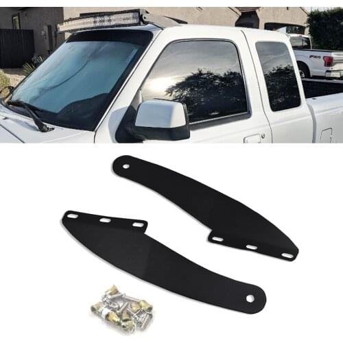 Upper Windshield Roof 50 inches Curved LED Light Bar Mounting Brackets Fit for 1993-2011 Ford Ranger