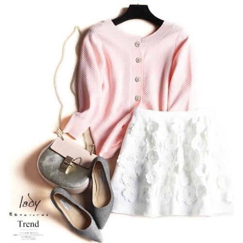 Brand Top Quality Autumn Womens Jacquard Skirts Luxury Embroidery Floral Lace Sweet Ladies Party Mini Spring Nice Skirts NS627