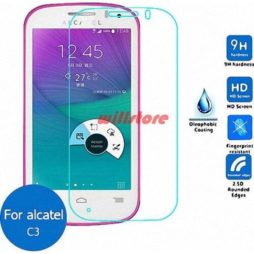 For Alcatel One Touch Pop C3 OT 4033 4033A 4033X 4033D 4033E 4" Tempered Glass Screen Protector Film glass Protective Film