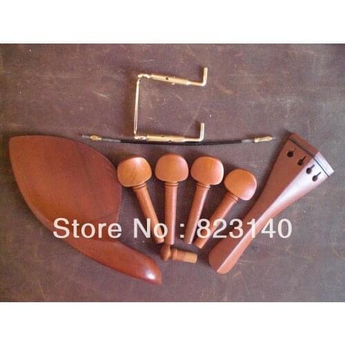 1 Set JUJUBE A TYPE Violin Fitting 4/4 with 1 PC tail gut and 1 PC GOLD Chin Rest Screw