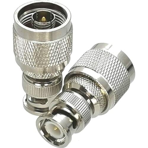 1pcs N Male Plug to BNC Male Plug RF Coaxial Adapter Connector Straight