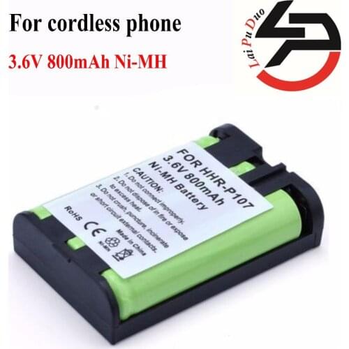 2pcs/lot 3.6V 800mAh NiMH Cordless Phone Rechargeable Battery HHR-P107 Replacement Pack BB-GT1500 BB-GT1502 KX-FPG381 KX-TG2215B