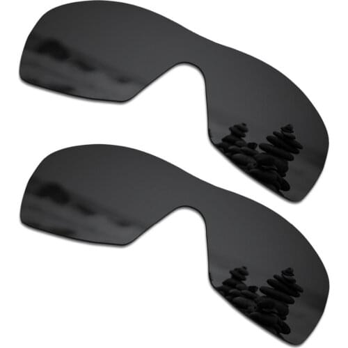SmartVLT 2 Pieces Polarized Sunglasses Replacement Lenses for Oakley Dart Stealth Black and Stealth Black
